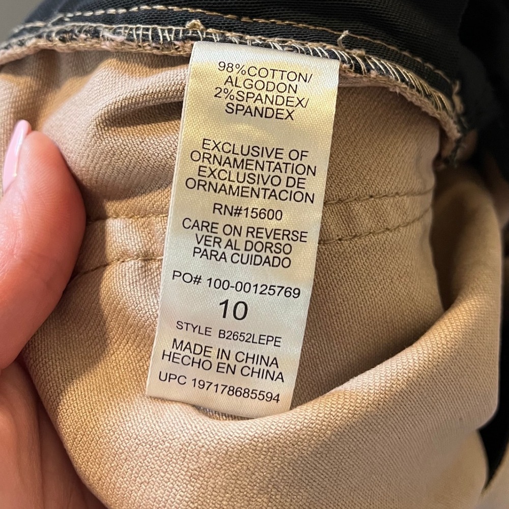 NWT Democracy Ab-solution High Rise Wide Leg Pants Tan Khaki Women's Size 10 - Picture 7 of 11
